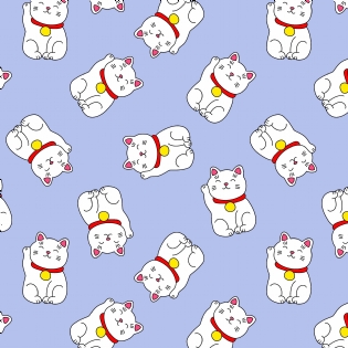 TRICOLINE ESTAMPADA MISTA GATINHO CHINÊS D5140