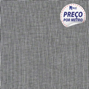 TECIDO TRICOLINE LISTRADA CAMISARIA (POLIESTER/ALGODÃO) DOPTEX LONDON PRETO D1674 V004-021