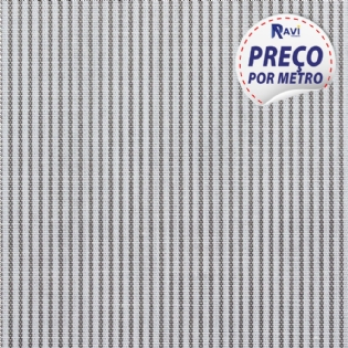 TECIDO TRICOLINE LISTRADA CAMISARIA (POLIESTER/ALGODÃO) DOPTEX SPAGUETI CINZA MÉDIO D1161 V004-9209