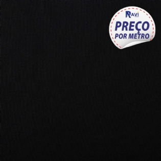 TECIDO TRICOLINE LISA 100% ALGODÃO PRETO V013