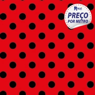 TRICOLINE ESTAMPADA MISTA POA G VERMELHO/PRETO D1288
