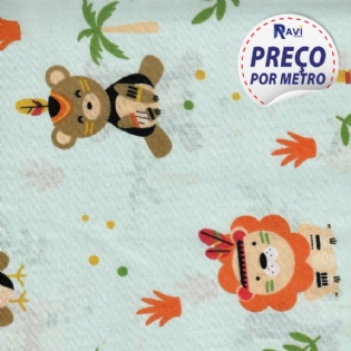 TRICOLINE ESTAMPADA MISTA ZOOLOGICO/SELVA/BICHOS D8035 V109