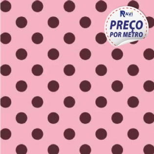 TRICOLINE ESTAMPADA MISTA POA G ROSA/MARROM D1288