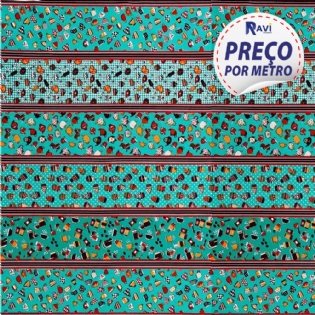 1 TRICOLINE ESTAMPADA MASCARENHAS 100% ALGODÃO NOVA COLEÇÃO BARRADO COZINHA D2713 V02