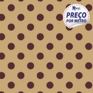 TRICOLINE ESTAMPADA MISTA POA G  BEGE/MARROM D1288