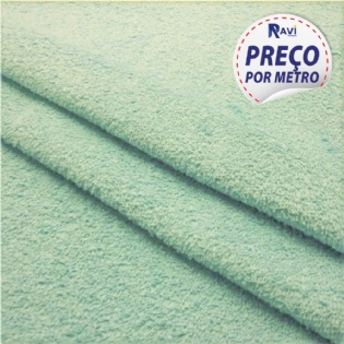 TECIDO ATOALHADO FELPA VERDE BEBÊ V050