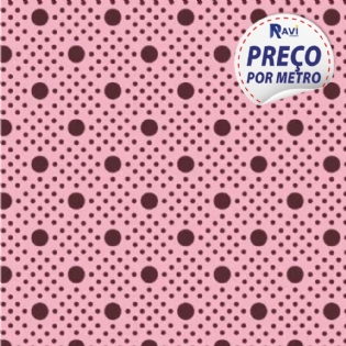 TRICOLINE ESTAMPADA MISTA POA ANGY ROSA/MARROM D1510