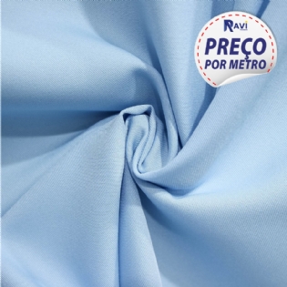MICROFIBRA PESADA - GABARDINE PARNASSA AZUL BEBÊ (BLUE UNI) V177 - IMPORTADOS