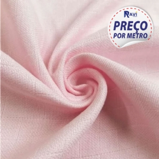 TECIDO FRALDA MABBER QUADRICULADA ROSA - COLORIDA - 0,80CM LARGURA
