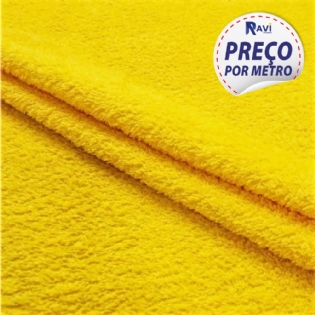 TECIDO ATOALHADO FELPA AMARELO CANÁRIO V240