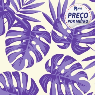 TECIDO TRICOLINE ESTAMPADA 100% ALGODÃO FLORAL COSTELA DE ADÃO V02