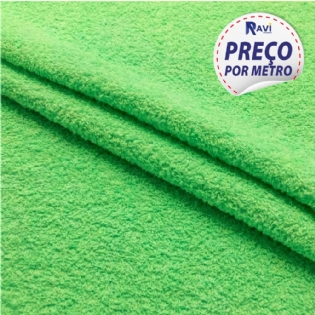 TECIDO ATOALHADO FELPA VERDE MAÇA V130