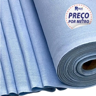 TECIDO SACARIA PANO DE COPA COLORIDO OBER AZUL BEBE