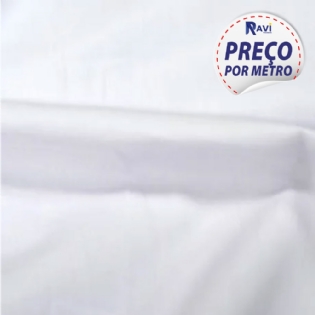 TECIDO TRICOLINE LISA COFIL MISTA BRANCO V100