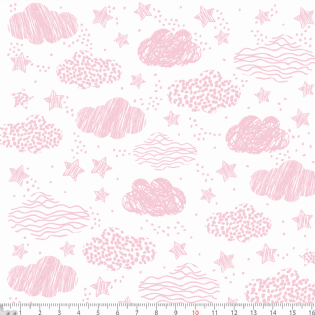 1 TECIDO TRICOLINE ESTAMPADA 100% ALGODÃO NOVA COLEÇÃO NUVEM D1338 V001