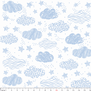 1 TECIDO TRICOLINE ESTAMPADA 100% ALGODÃO NOVA COLEÇÃO NUVEM D1338 V002