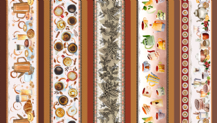 TECIDO TRICOLINE ESTAMPADA DIGITAL 100% ALGODÃO NOVA COLEÇÃO BARRADOS B9017 E367