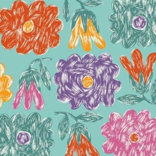 TECIDO TRICOLINE ESTAMPADA COLEÇÃO NOVA 100% ALGODÃO RIMATEX FLORAL D1478 V03