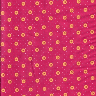 TECIDO TRICOLINE ESTAMPADA 100% ALGODÃO PATINHA PINK COM AMARELO D2014 V002
