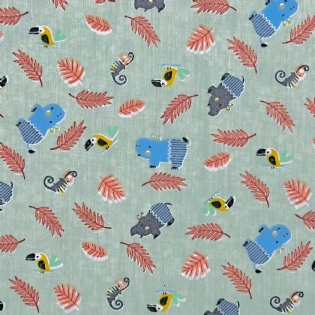 1 TRICOLINE ESTAMPADA NOVA COLEÇÃO MISTA ADAR BICHOS COD 30 COLOR 1