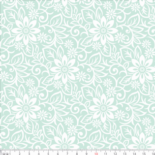 TECIDO TRICOLINE ESTAMPADA 100% ALGODÃO FLORAL D1365 V051