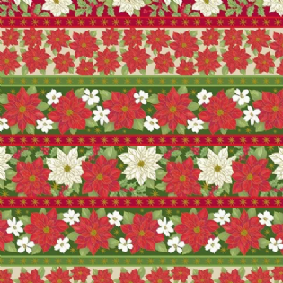 TECIDO TRICOLINE ESTAMPADA 100% ALGODÃO CÍRCULO NATAL 2410