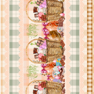 TECIDO TRICOLINE 1 ESTAMPADA DIGITAL 100% ALGODÃO COLEÇÃO 24 PASCOA E088