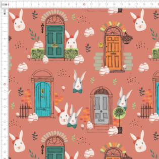 0 TECIDO TRICOLINE ESTAMPADA 100% ALGODÃO NOVA COLEÇÃO/24 PÁSCOA D9050 V19