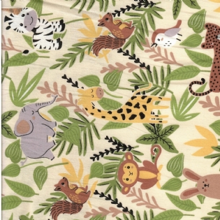 TECIDO TRICOLINE ESTAMPADA COLEÇÃO NOVA 100% ALGODÃO RIMATEX BICHO D1445 V04