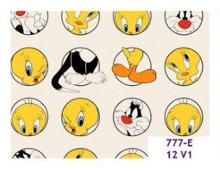 TECIDO TRICOLINE ESTAMPADA 100% ALGODÃO PERSONAGENS 12-1