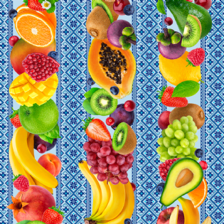 TECIDO TRICOLINE 1 ESTAMPADA DIGITAL 100% ALGODÃO NOVA E370