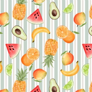 TECIDO TRICOLINE ESTAMPADA COLEÇÃO AFETOS 2024 100% ALGODÃO D9050 V139