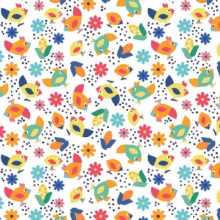 TECIDO TRICOLINE ESTAMPADA COLEÇÃO AFETOS 2024 100% ALGODÃO D9050 V157