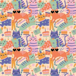 TECIDO TRICOLINE ESTAMPADA COLEÇÃO AFETOS 2024 100% ALGODÃO D9050 V163