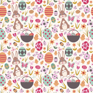 0 TECIDO TRICOLINE ESTAMPADA 100% ALGODÃO NOVA COLEÇÃO/25 PÁSCOA D9050 V173