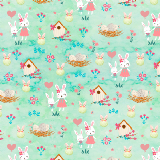 0 TECIDO TRICOLINE ESTAMPADA 100% ALGODÃO NOVA COLEÇÃO/25 PÁSCOA D9050 V008