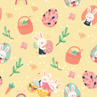 0 TECIDO TRICOLINE ESTAMPADA 100% ALGODÃO NOVA COLEÇÃO/25 PÁSCOA D9050 V012