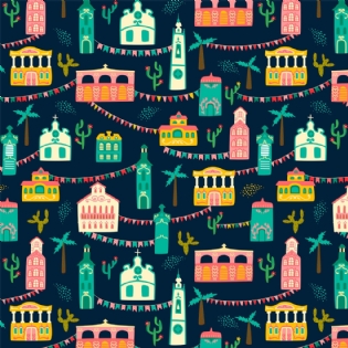 0 TECIDO TRICOLINE ESTAMPADA COLEÇÃO NOVA FESTA JUNINA ARRASTA PÉ 100% ALGODÃO D9050 V262