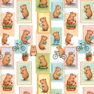 1 TECIDO TRICOLINE ESTAMPADA 100% ALGODÃO COLEÇÃO HANDMADE D9050 V333