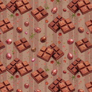 00 TECIDO TRICOLINE ESTAMPADA 100% ALGODÃO COLEÇÃO ENCANTOS DE PASCOA D9050 V363