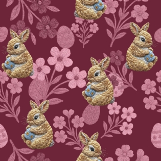 00 TECIDO TRICOLINE ESTAMPADA 100% ALGODÃO COLEÇÃO ENCANTOS DE PASCOA D9050 V366