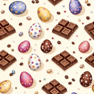 00 TECIDO TRICOLINE ESTAMPADA 100% ALGODÃO COLEÇÃO ENCANTOS DE PASCOA D9050 V367