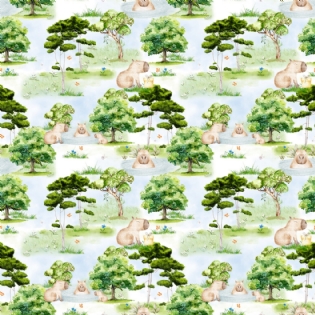 00 TECIDO TRICOLINE ESTAMPADA 100% ALGODÃO NOVA COLEÇÃO PEQUENOS CRIATIVOS D9050 V345