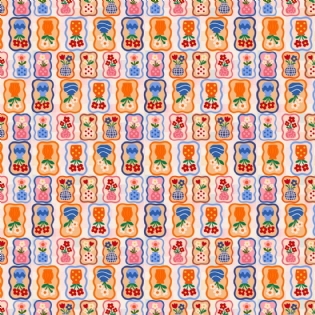 1 TECIDO TRICOLINE ESTAMPADA 100% ALGODÃO COLEÇÃO DIARIO DOS SONHOS FLORAL D9050 V406