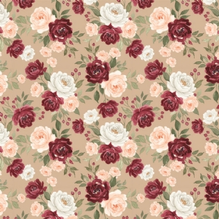 1 TECIDO TRICOLINE ESTAMPADA 100% ALGODÃO COLEÇÃO DIARIO DOS SONHOS FLORAL D9050 V409