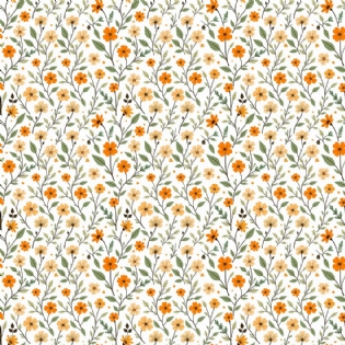 1 TECIDO TRICOLINE ESTAMPADA 100% ALGODÃO COLEÇÃO DIARIO DOS SONHOS FLORAL D9050 V411