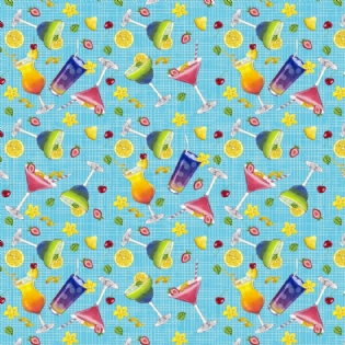 1 TECIDO TRICOLINE ESTAMPADA 100% ALGODÃO COLEÇÃO DIARIO DOS SONHOS DRINKS D9050 V420