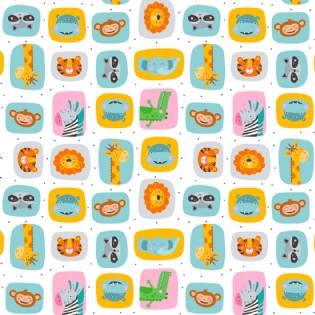 000 TECIDO TRICOLINE ESTAMPADA 100% ALGODÃO COLEÇÃO NOVA DIARIO DOS SONHOS BICHOS D9050 V430