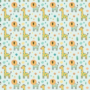 000 TECIDO TRICOLINE ESTAMPADA 100% ALGODÃO COLEÇÃO NOVA DIARIO DOS SONHOS LEAO GIRAFA D9050 V431