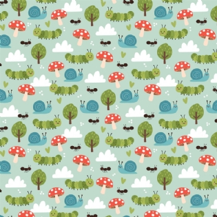 000 TECIDO TRICOLINE ESTAMPADA 100% ALGODÃO COLEÇÃO NOVA DIARIO DOS SONHOS CENTOPEIA D9050 V438